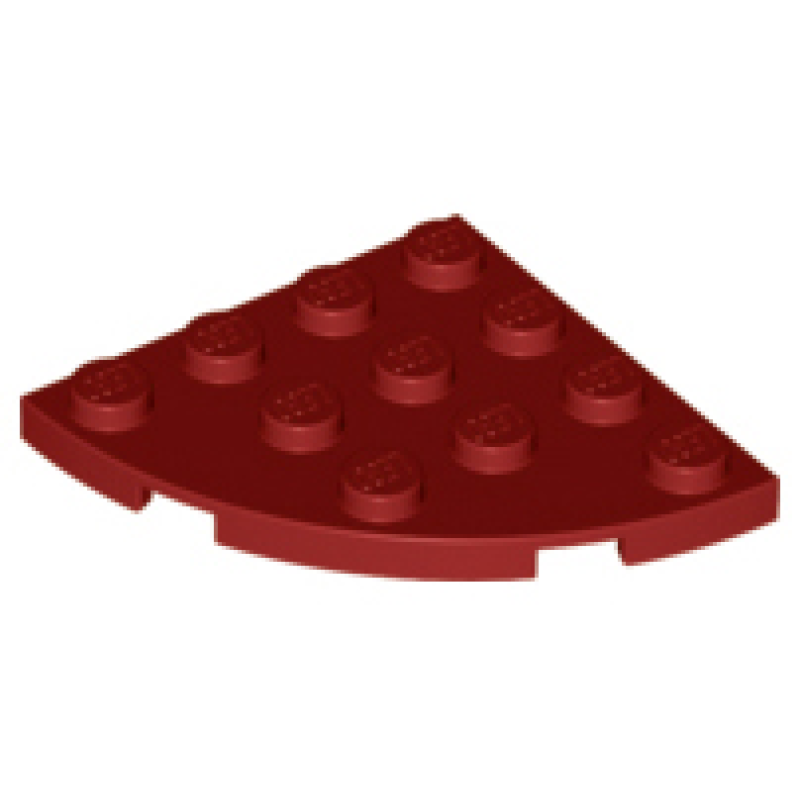 Plaat, Rond Hoek 4x4 Dark Red